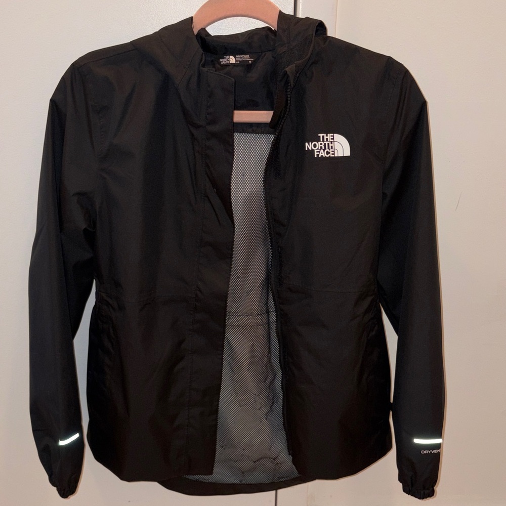 Girl’s North Face Black Hooded Dry Vent Windbreaker/Rain Jacket